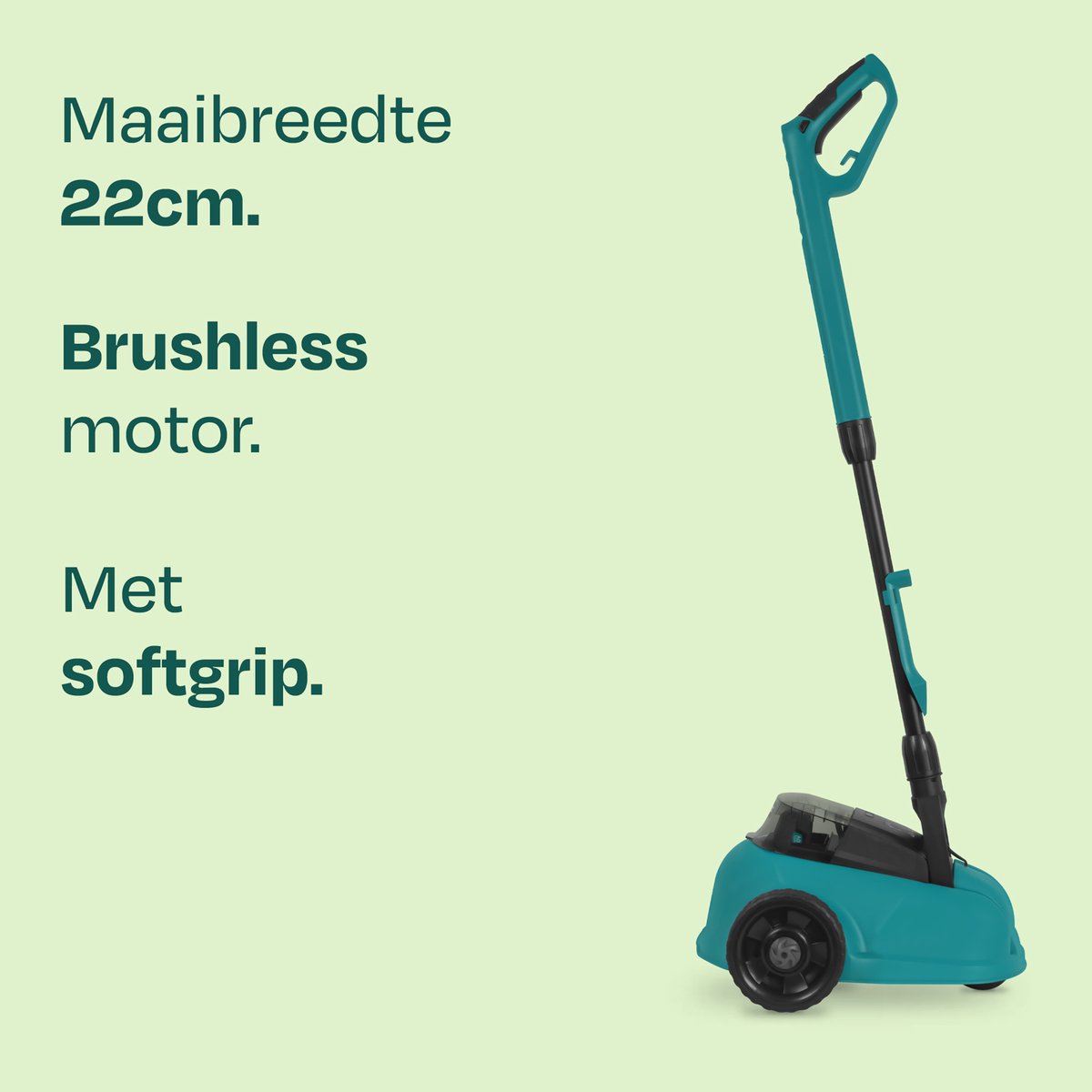 VONROC Mini Elektrische Grasmaaier 20V – 22 cm – Maaien en mulchen in één - Drie instelbare maaihoogtes: 30mm, 40mm, 50mm –- Incl. reinigingstool - Zonder accu en lader – foto 3