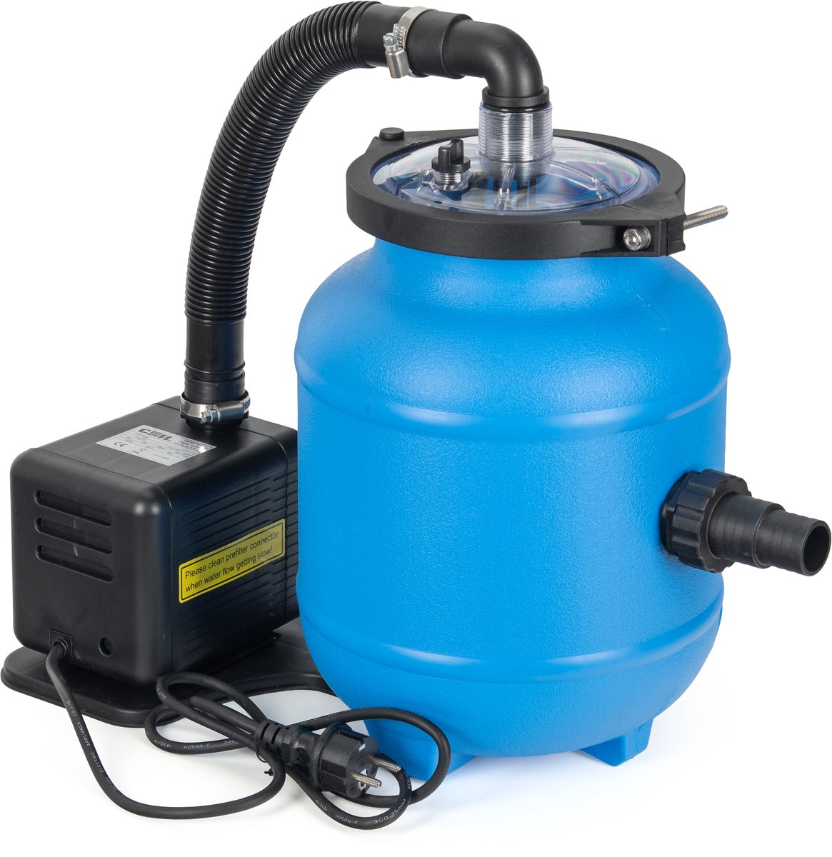 COIL Zandfilterpomp 4000 l/u (100W) – Inclusief Aqualoon filterballen 320g – Zwembadpomp tot 15 m³ – 32 mm aansluiting – foto 5