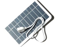 Miniatuur zonnepaneel van 2W 5V met USB-interface, zelfbouw monokristallijne silicium zonnecel, waterdicht zonnepaneel voor kamperen, geschikt voor powerbanks en mobiele telefoons.