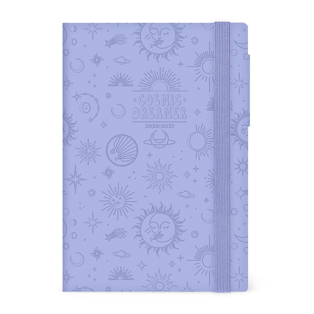 LEGAMI AGENDA 2026-2027 - 16mnd - DAG OP 1 PAGINA - VEGAN OMSLAG - COSMIC LILAC