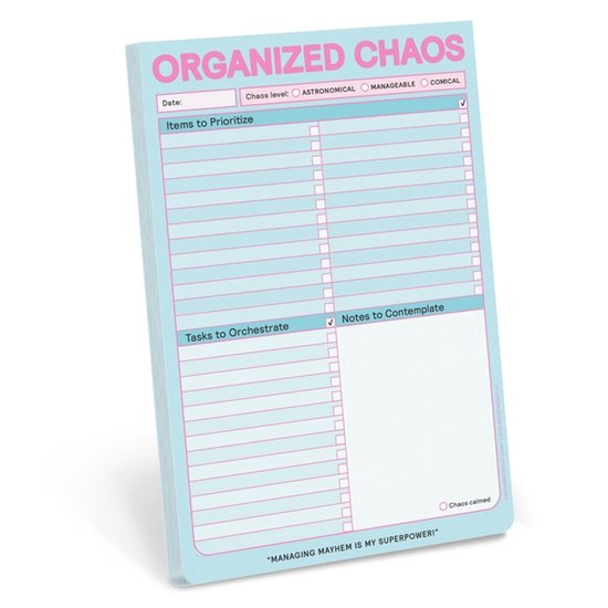 Knock Knock Pads- Organized Chaos Knock Knock Pad - cover