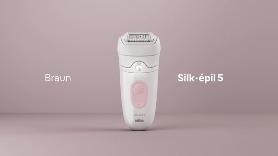 Braun Silk·épil 5 5-041 - Wet&Dry Epilator - Eenvoudige Haarverwijdering - Langdurig Gladde Huid - Ladyshave Scheerkop en Trimmerkam