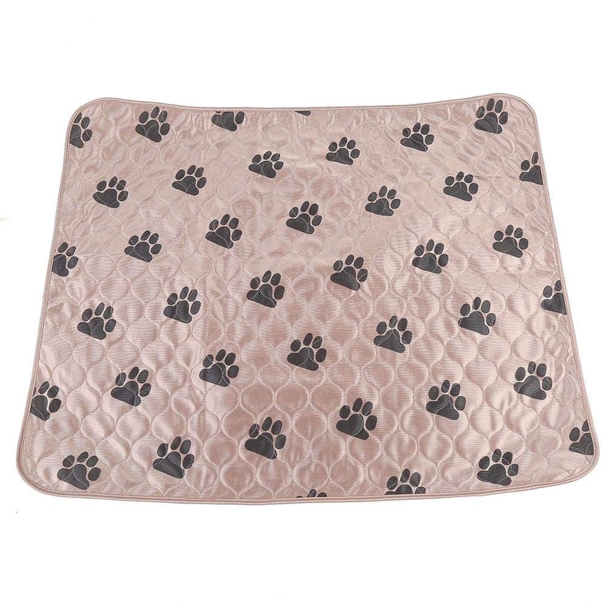 Allecto - Herbruikbaar - Waterdichte Hond Urine Mat - 80 x 90 cm - Bruin - Geschikt voor Honden en Katten - Comfortabel en Praktisch