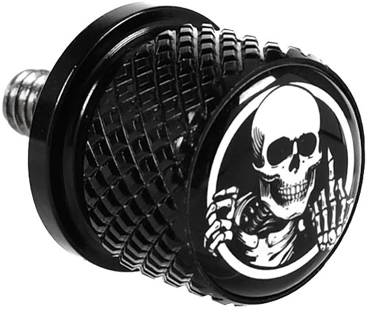Allecto - Zadelbout Achterbank - Aluminium Constructie - Zwart - Skull Patroon - Geschikt voor Motorfiets - Duurzaam en Sterk