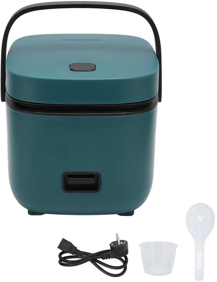 Allecto rijstkoker mini-rijstkoker draagbaar en handig multi stomer voor 1 tot 3 personen 1 2 liter