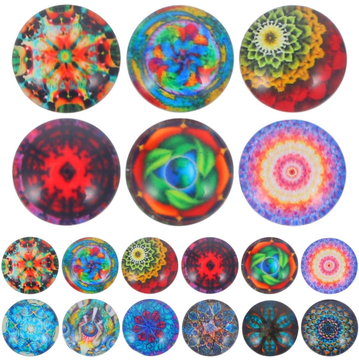 Allecto - Glas Mozaïekstenen - 100 Stuks Half Ronde Cabochons - Creatieve DIY Sieraden - Veelzijdig en Duurzaam - Glas Mozaïek voor Sieraden maken ...