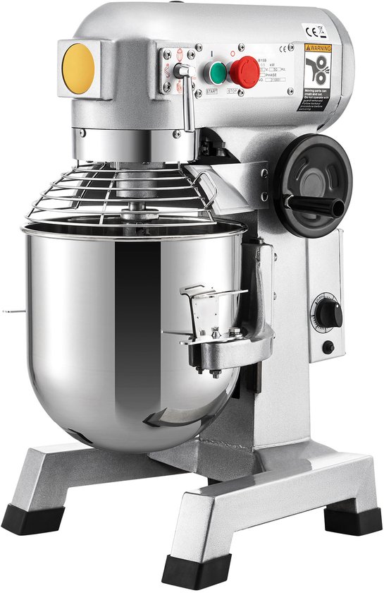 Keukenmachine met 15qt Rvs Kom, 850w Elektrische Kneedmachine met 3 Snelheden 113/184/341RPM, Inclusief Deeghaak en Klopklopper, Geschikt voor Bakkerijen en Pizzeria's van Merkloos — afbeelding 2