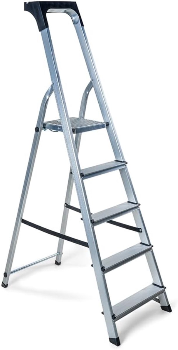VLSelect® Keukentrap - Huishoudtrap - Huishoudladder - 5 Treden