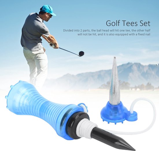 Allecto - Golf Tee - Herbruikbare Golf Trainings Tee Set - Voor Driving Range - Ideaal voor Beginners - Verstelbare Hoogte - Inclusief Extra Nagel ... van Allecto — afbeelding 3