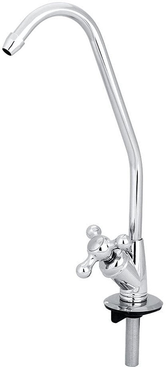 Allecto - Gooseneck Waterfilter Kraan - RVS Chroom - Omgekeerde Osmose Systeem - Drinkwaterfilter - Gezond Water - Verbeterde Smaak - Geschikt voor...