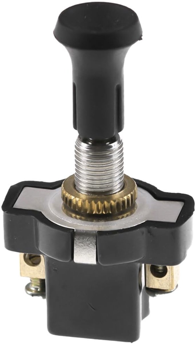 Allecto - Koplampschakelaar - Universele push-pull schakelaar - Grijs - Vervanging voor autolamp - Handige trekschakelaar - Auto-accessoires - 12V/24V