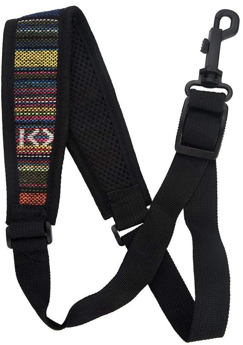 Allecto - Saxofoonriem - Universeel - Draagbaar - Katoen - Instelbare riem - Perfect voor saxofoonliefhebbers - 34 × 5,5 cm