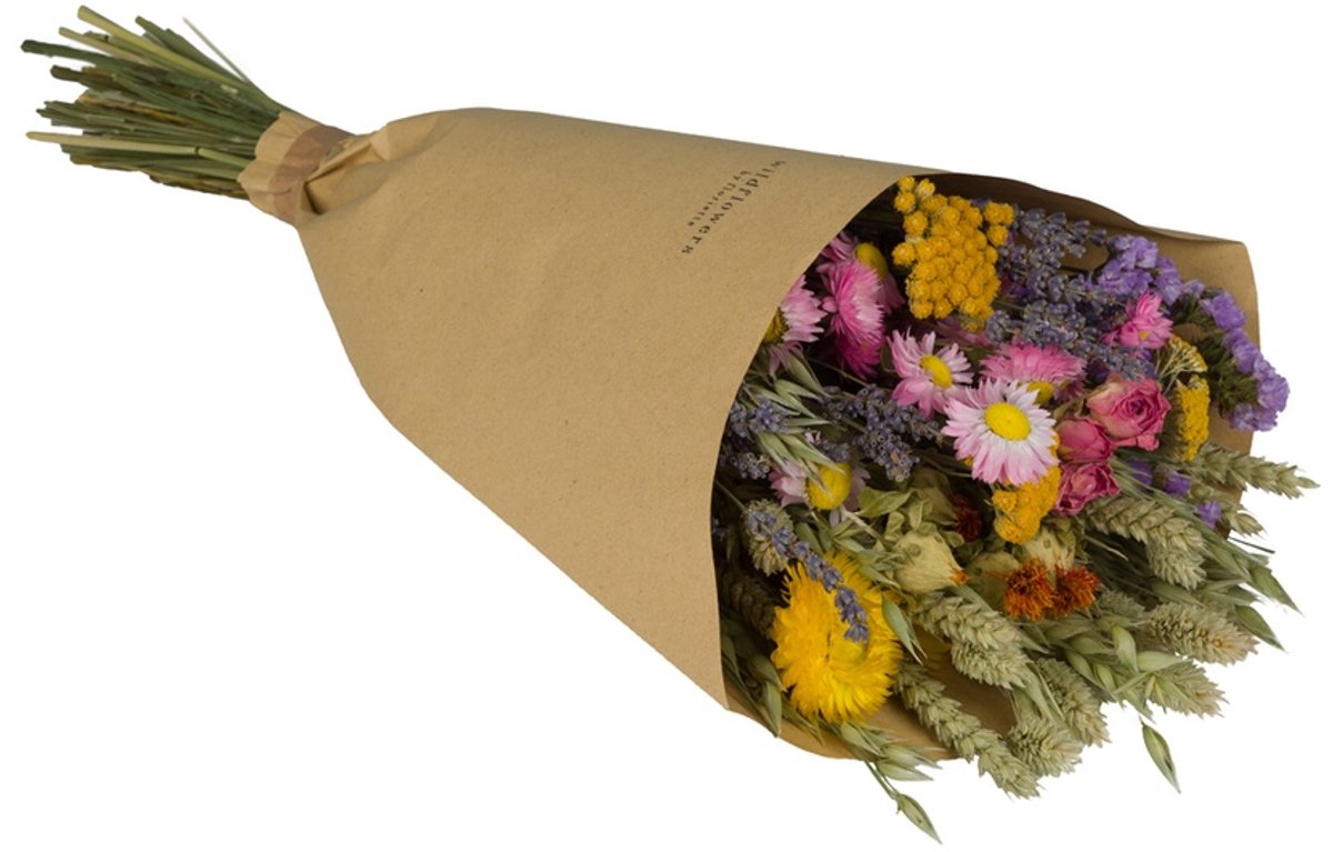 Wildflowers by Floriëtte Field Bouquet - Multi - Kleur - 50 cm - Droogbloemen - Boeket
