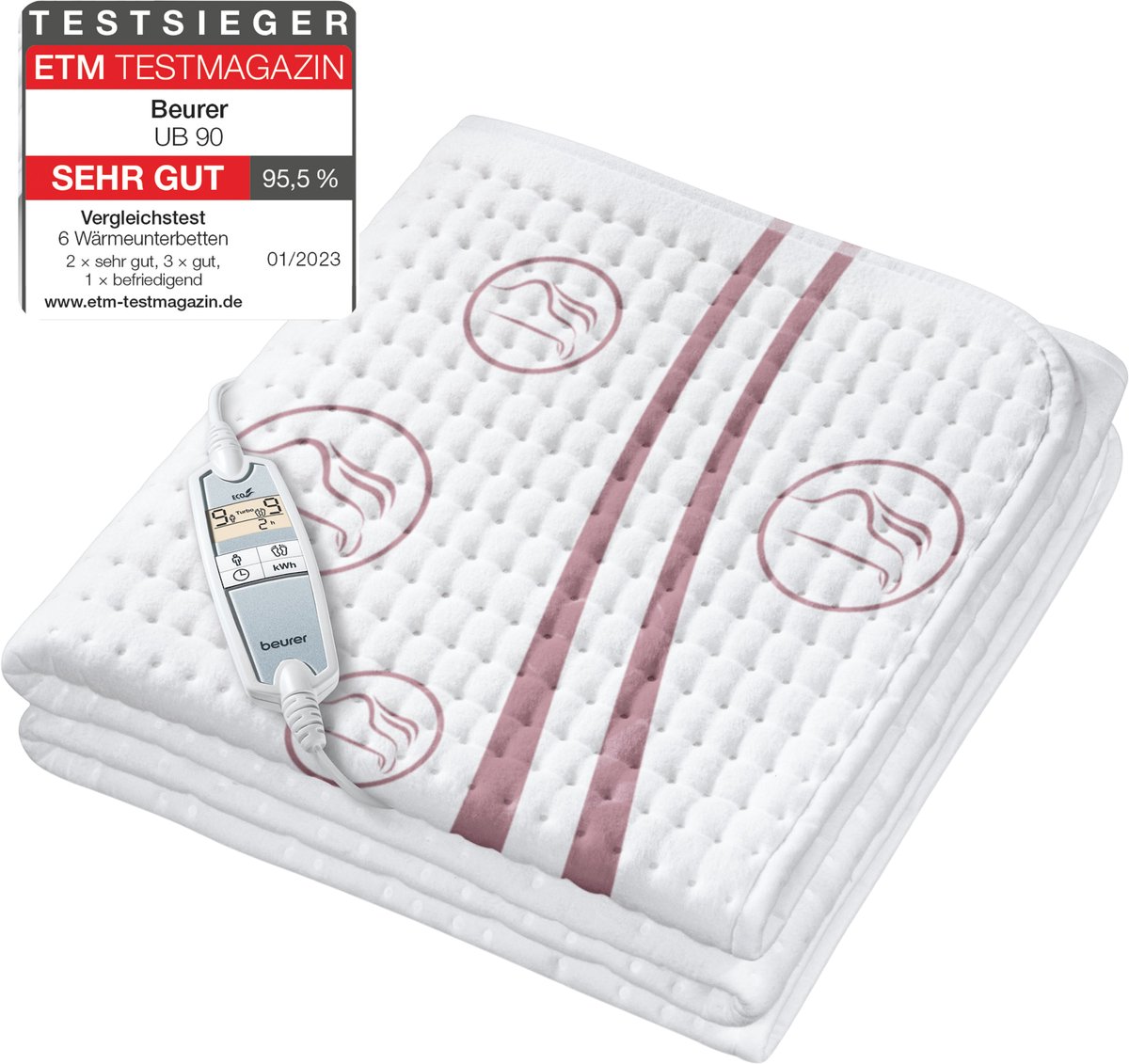 Beurer UB 90 Elektrische Onderdeken 150x80cm 2 Zones - Beurer - €78,89