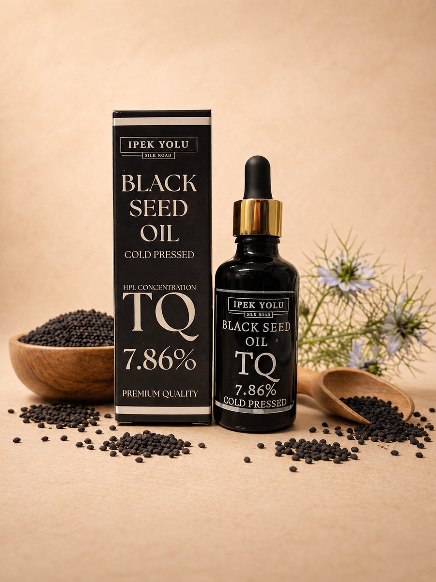 Ipekyolu Black Seed Oil 50ml - Zwarte Zaad Olie - 7,89% Thymoquinone - 100% Puur & Onbewerkt - Koudgeperst - Zwarte Komijnolie - Nigella Sativa Olie - Corekotu Yagi - Habba Sawda - HPLC