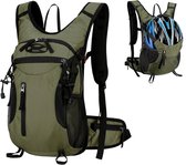 Waterdichte Fietsrugzak - Sportrugzak Outdoor - Fietsen Wandelen - Lichtgewicht Ademend - 15 L - Zwart