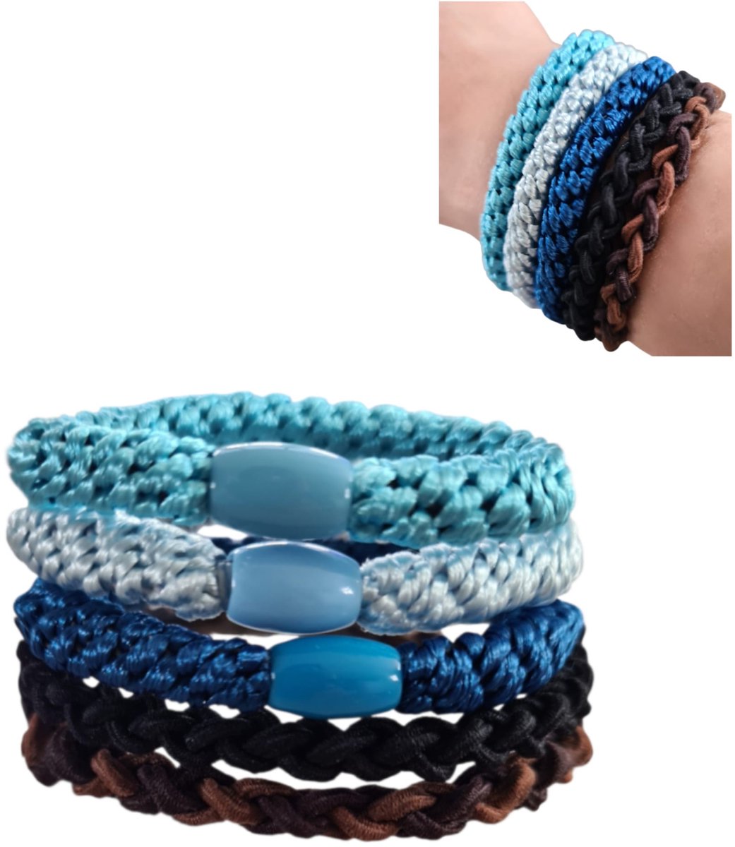 "Scrunchies oranje, wit set- Meisje haarelastiekjes-Haarwokkel zomer