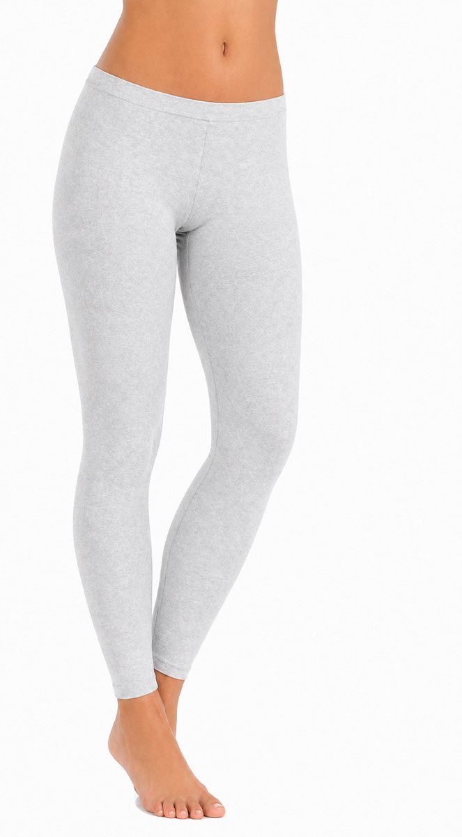 Premium Dames Legging Katoen | Basic Legging | Grijs - S