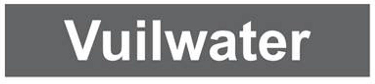 Sticker Vuilwater