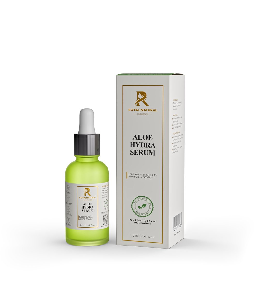 RNC. –Aloe Vera Serum Gezicht – Hydratatie voor Droge & Gevoelige Huid – Vitamine C & E – Kalmerend & Natuurlijk - natuurlijk serum huid
