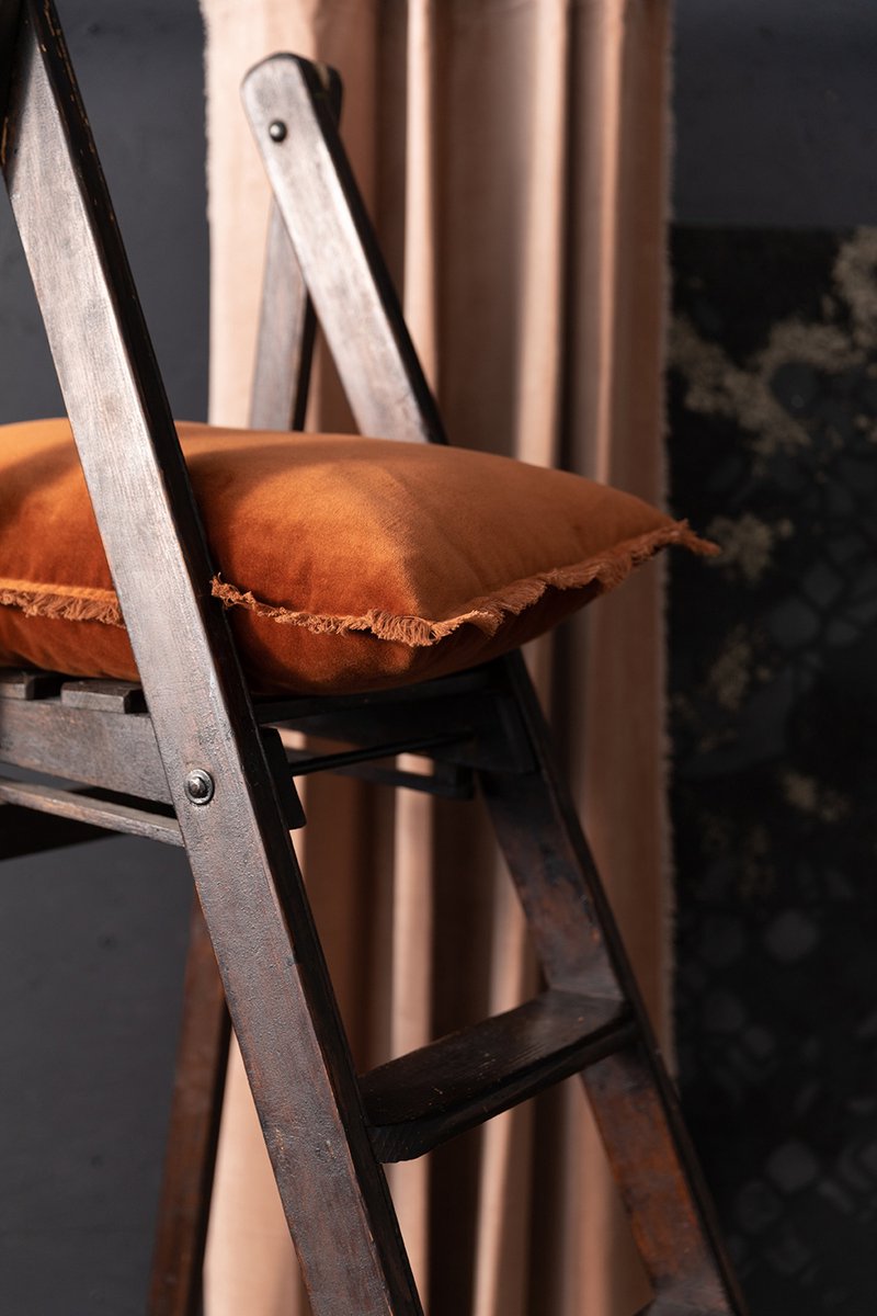 Vivaraise Effen kussen Fara Caramel 40 x 65 Bruin