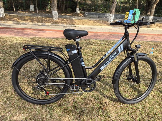 ZAZAWORK C26 PRO Elektrische Stadsfiets 250W Motor - Actieradius 120 km - 26 Inch - Zwart van Merkloos — afbeelding 2