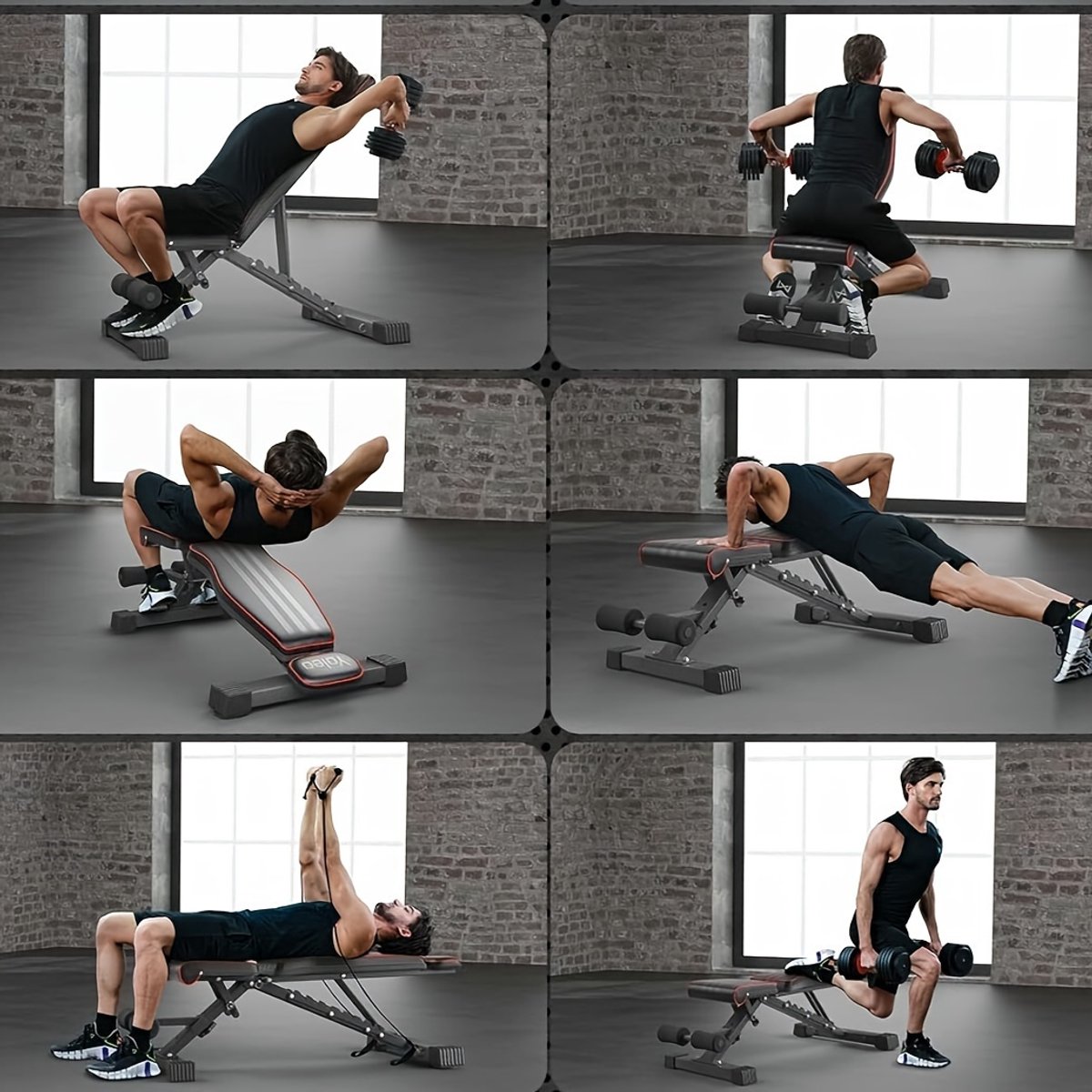 200KG Opvouwbare Dumbbell Bank Gewicht Training Fitness Verstelbare Workout Gym – foto 6