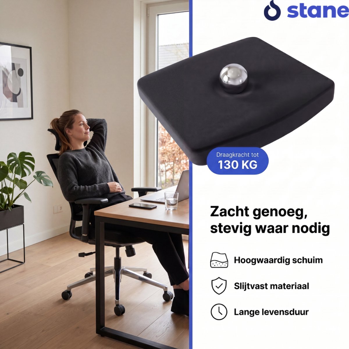 Stane Classic Plus Ergonomische Bureaustoel Office Chair - Bureaustoelen voor Volwassenen Computer Stoel - NEN-EN1335 Gecertificeerd – foto 5