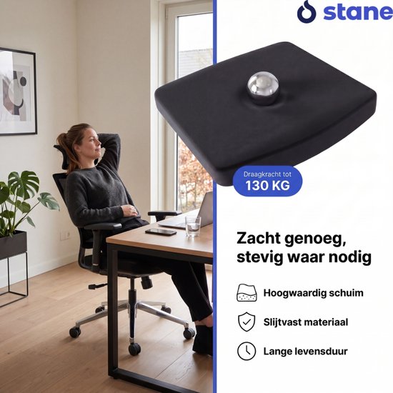 Stane Ergonomische Bureaustoel Office Chair - Bureaustoelen voor Volwassenen Computer Stoel - NEN-EN1335 Gecertificeerd