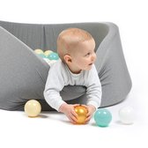 LUDI - Ballenbak met 100 ballen - Ballenbad - Zachte rand - Diameter 90 cm - Babyspeelgoed - Peuterspeelgoed - kleuterspeelgoed - vanaf 6 maand