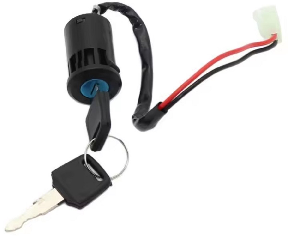 Universeel Contactslot – 2-draads Ontstekingsslot met Sleutels – Male – Waterdicht en Compact – Geschikt voor Scooter, Motor en ATV