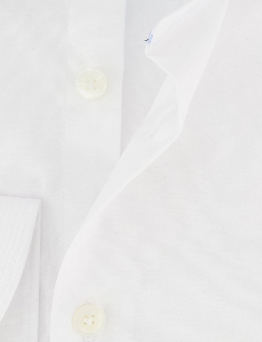 Wit John Miller overhemd Tailored Fit ml 5 effen