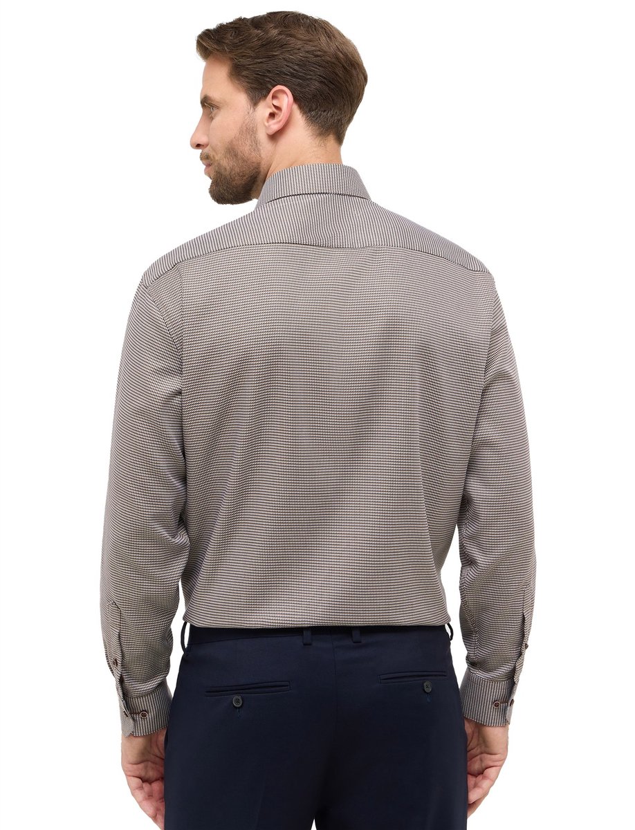 business overhemd Eterna Comfort Fit bruin