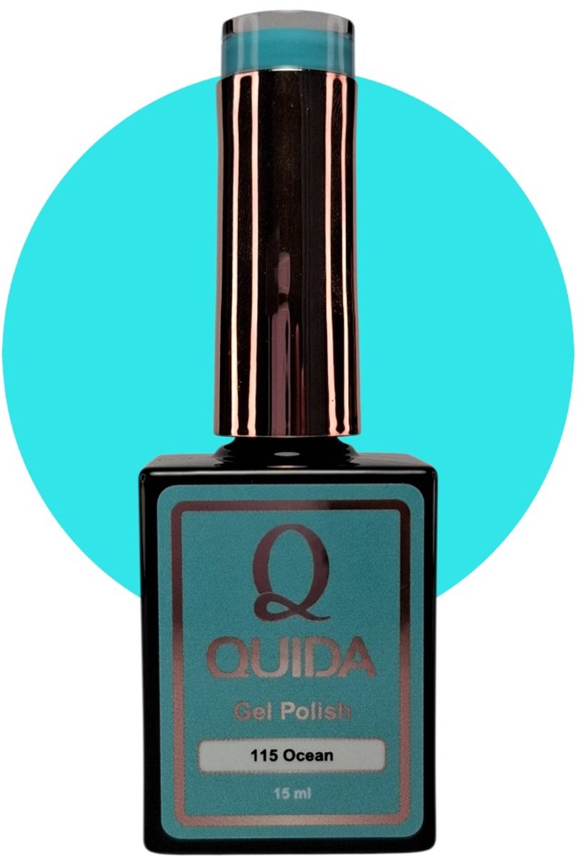 Quida Gelpolish Ocean #115 – Levendige Turquoise Gel Nagellak