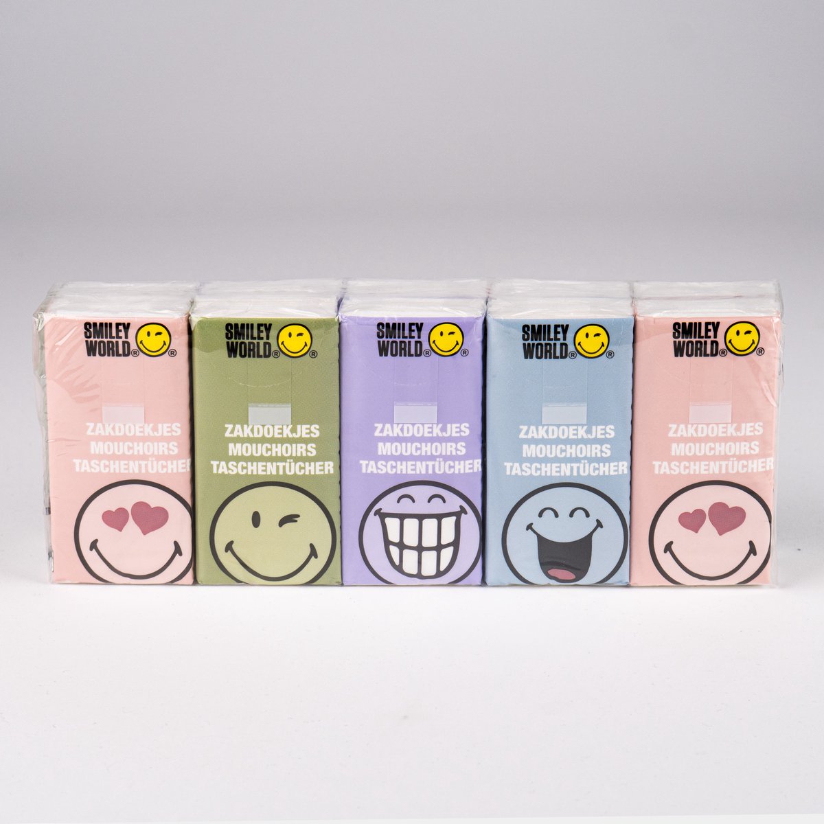SmileyWorld® 10 x 10 Kartonnen Doos Gezichtsdoekjes van 10 Super Sterke Zakdoekjes in een Doos | Handdoekjes | 4-laags | Papieren Doekjes | P-002 | Smiley | World