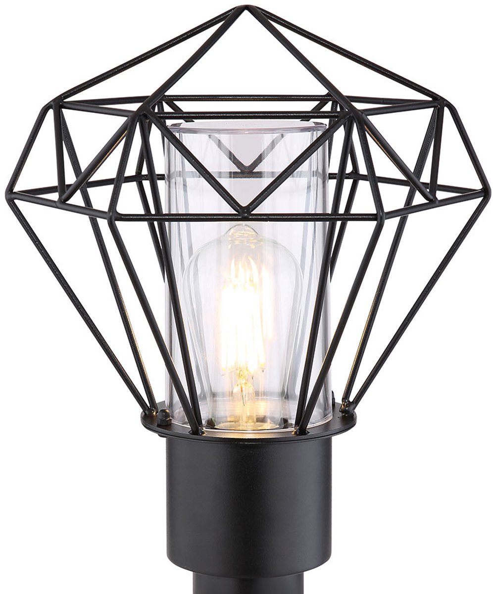 Buitenlamp vloerlamp terraslamp tuinlamp, roestvrij staal zwart metaal, spatwaterdicht, L 22,5 cm