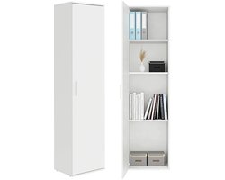 mokebo Multifunctionele kast smal (42 cm) 'Der Kompakte' in Antraciet – Smalle huishoudkast met 1 deur & 3 verstelbare legplanken – 180 cm hoog – Universele kast voor hal, badkamer of als bezemkast