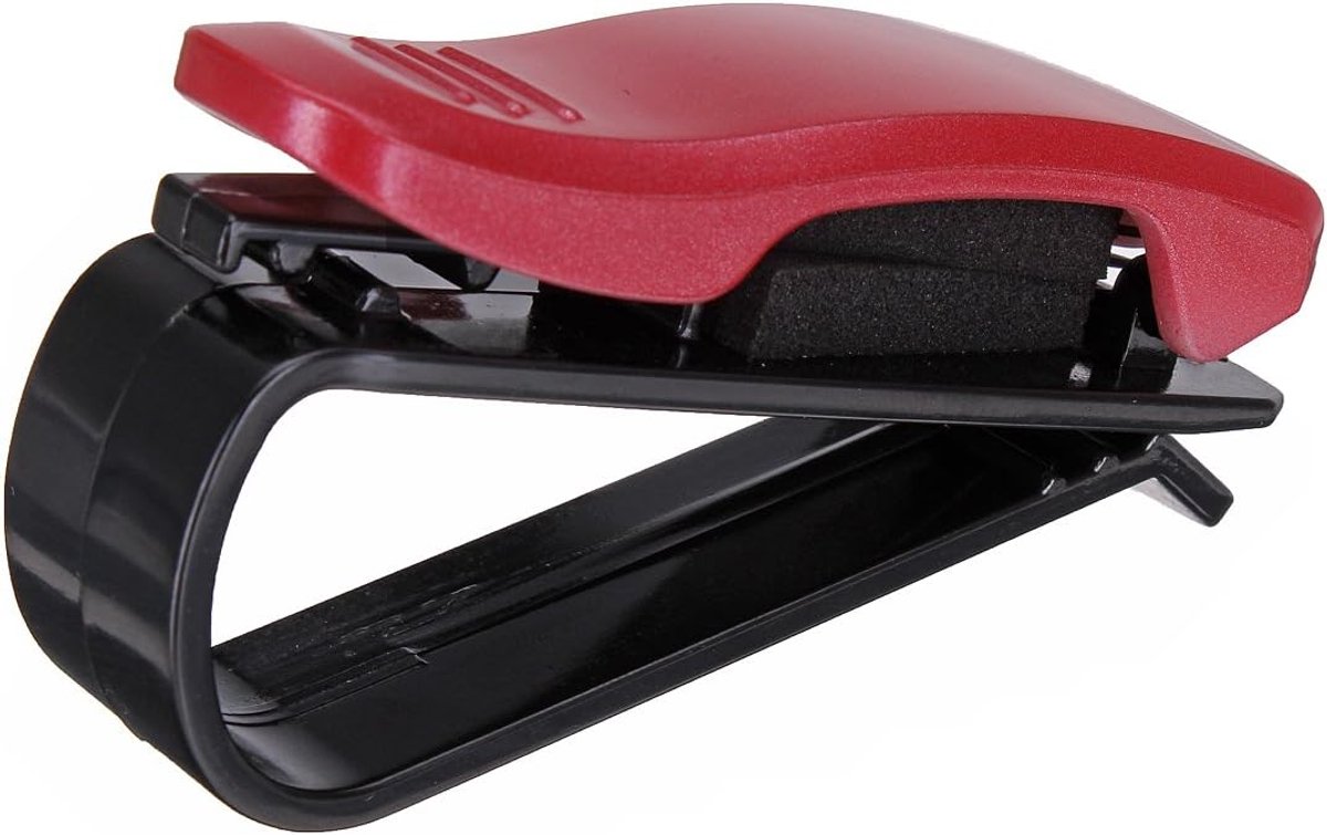Brilhouder Auto - Kaarthouder Clips - Veilig Opbergen - Zachte Bescherming - 7x2.5cm - Zwart