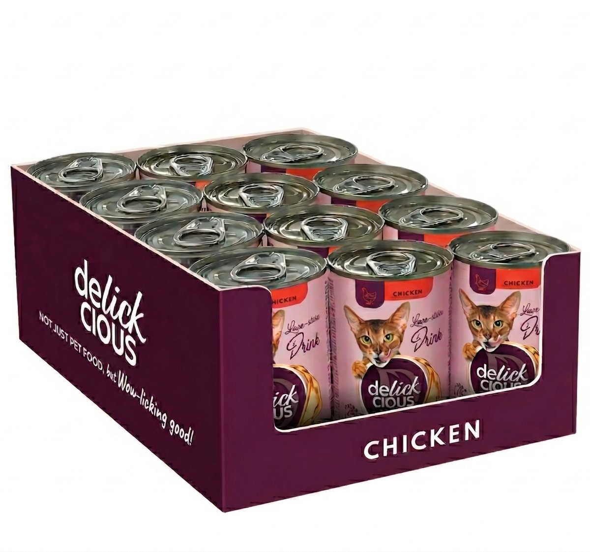 DELICKCIOUS katten drink met kip 12x140g