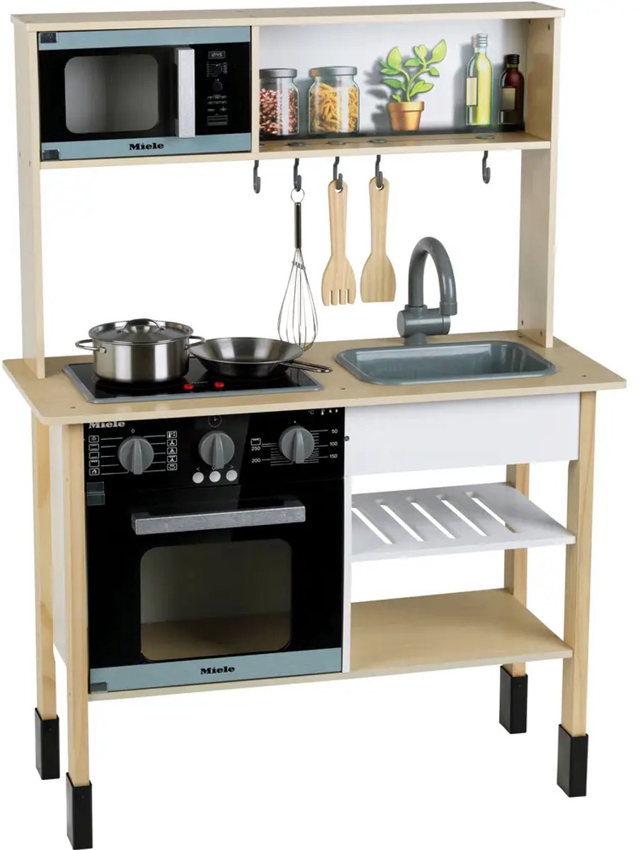Klein Toys - Miele Houten speelgoedkeuken - 70x30x91 cm - incl. licht en geluidseffecten - hout — afbeelding 6