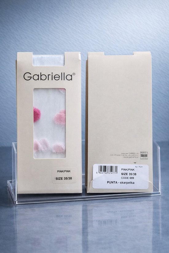 Gabriella panty sokjes met roze stippen, maat 35/38.
