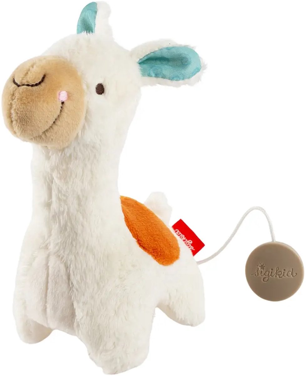 sigikid Muziekdoos Lama knuffel voor baby's - slaapliedje.