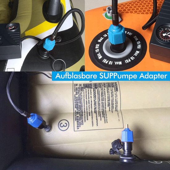 Sup Pomp Adapter - Opblaasbare Adapter - Watersport Accessoire - Robuuste Lekvrije Structuur - 17.4 x 12 x 3.5 cm — afbeelding 2