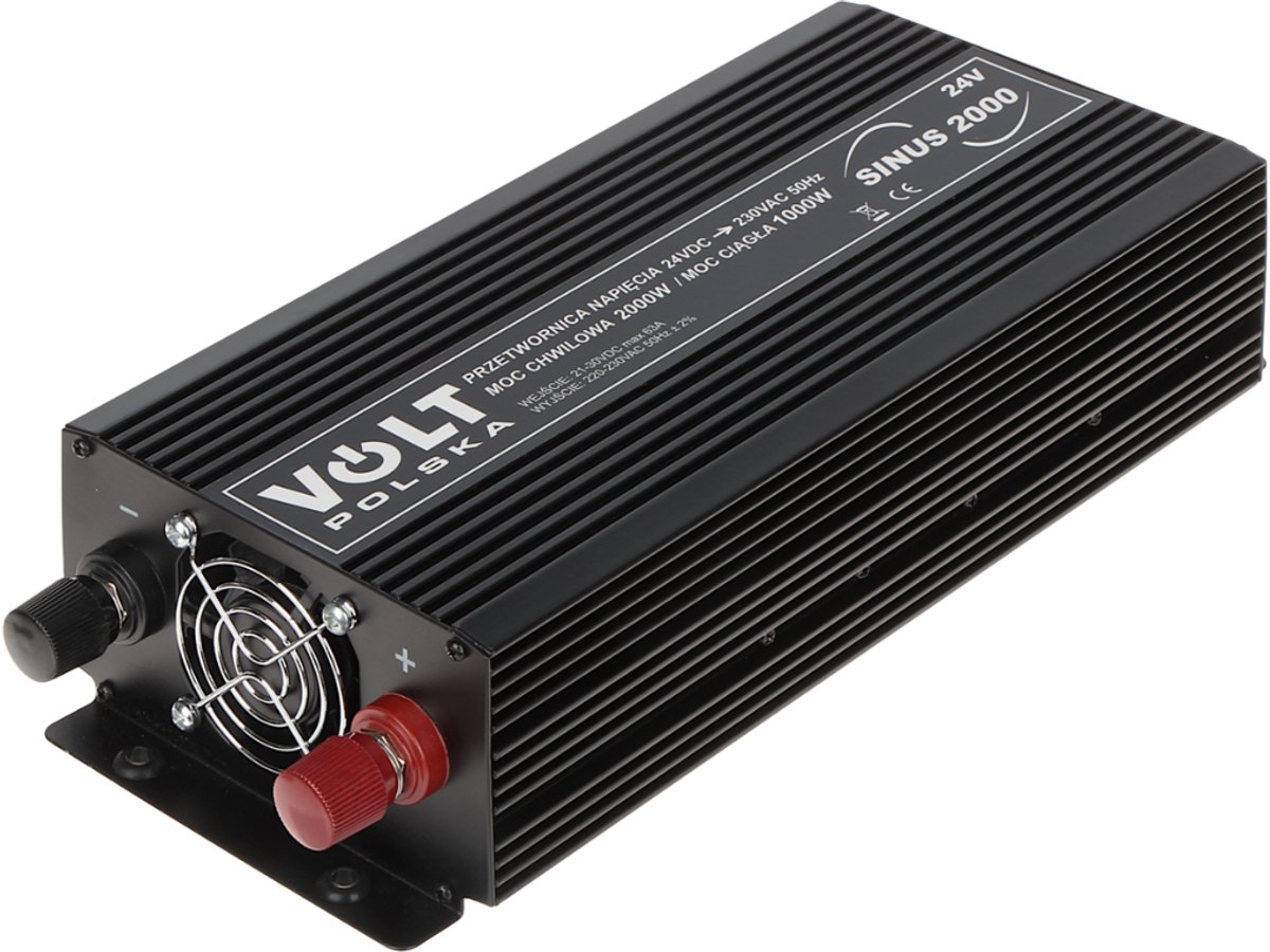 WL4 CONV-24-230-2000 omvormer van 24VDC naar 230VAC maximaal 2000 Watt met USB aansluiting
