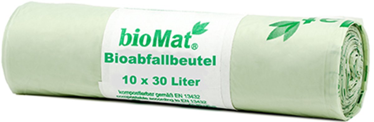 50x 10 bioMat Compost zakken op zetmeelbasis 30 l 60 cm x 53 cm ohne Tragegriff