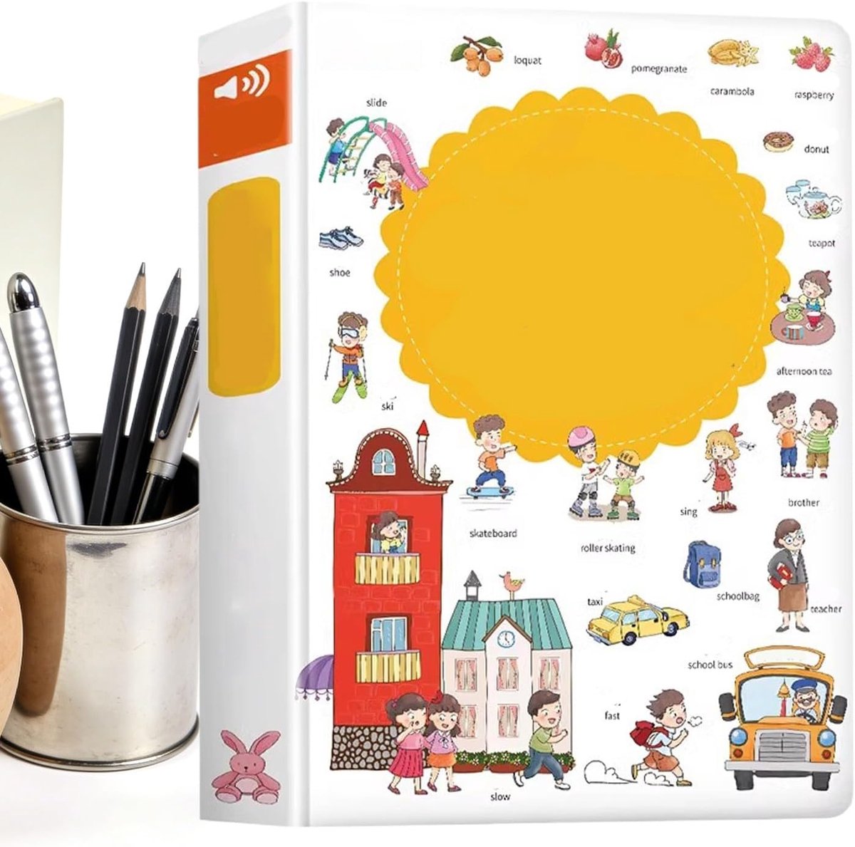 Kinder Praatboek - Interactief Woordenboek - Vroeg Engels Leren - Geluidsgebaseerd Leren - 20 x 27 cm