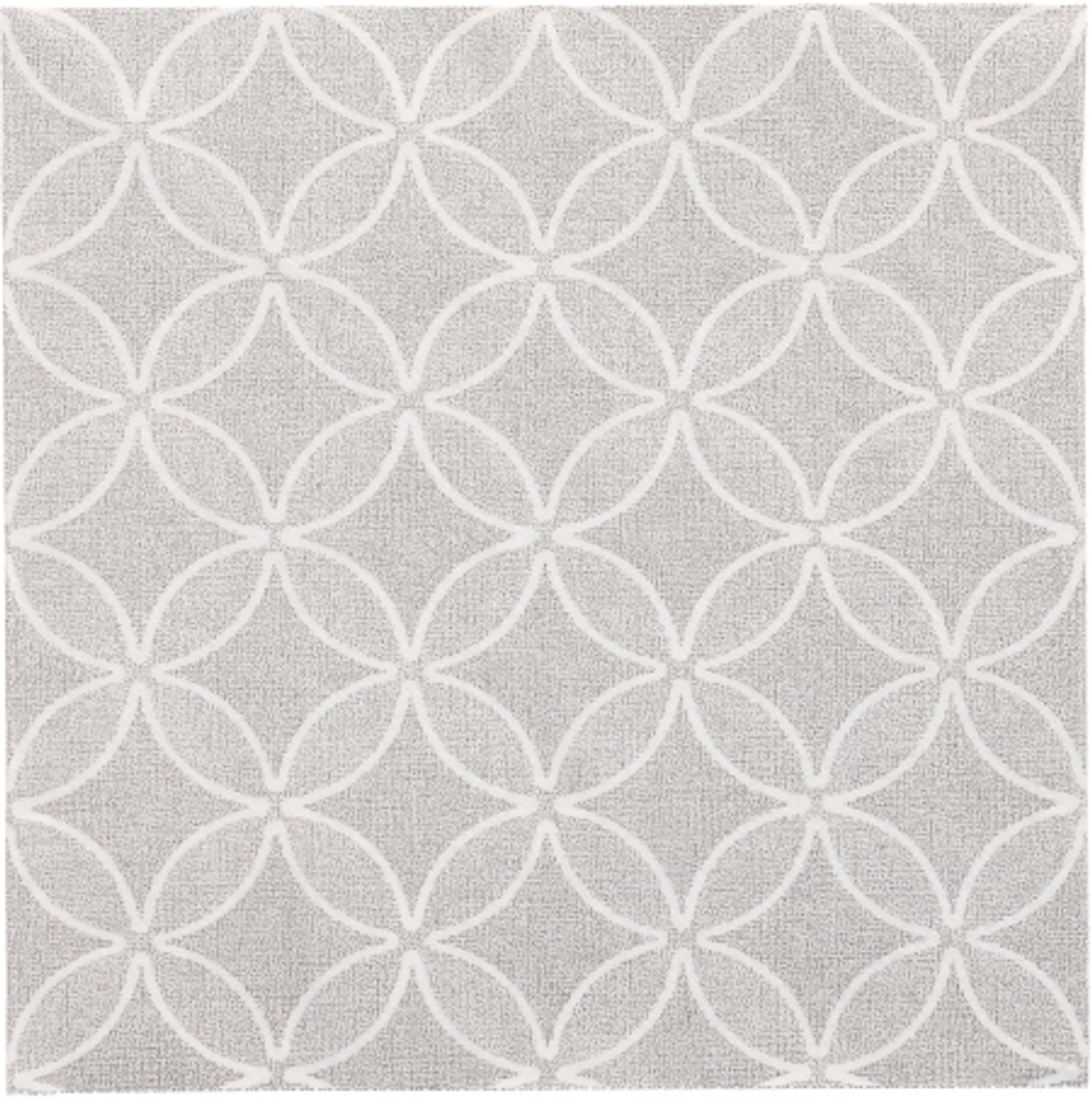 8x 20 Servetten ROYAL Collection 1/4 vouw 40 cm x 40 cm grijs Circle Flowers