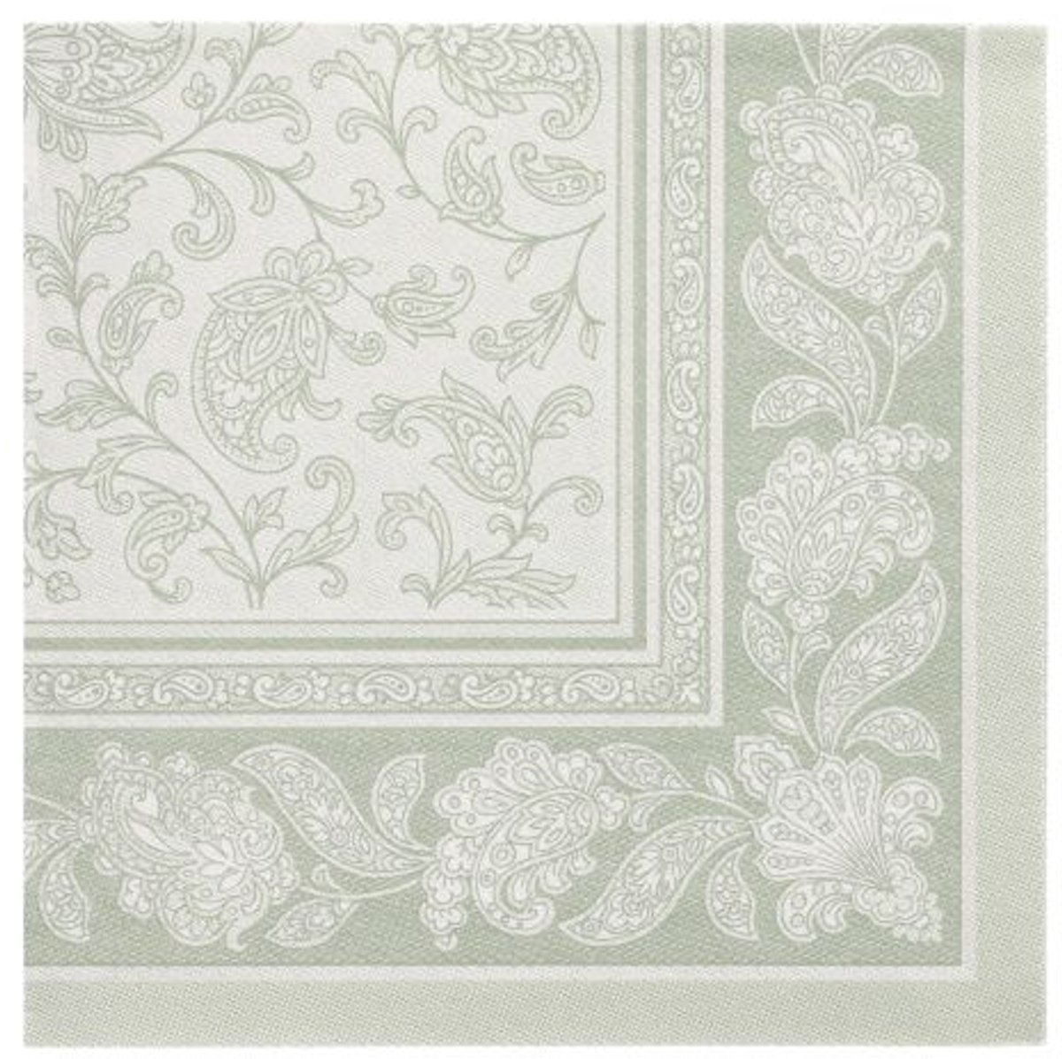 8x 20 Servetten ROYAL Collection 1/4 vouw 40 cm x 40 cm jade groen Ornaments