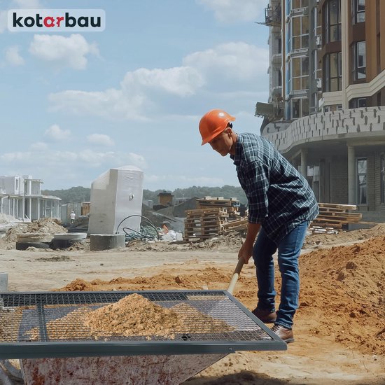 KOTARBAU® Grondzeef, Bouwzeef, 20 x 20 mm, Zandzeef, 60 x 120 cm, Doorwerpzeef, Bouwzeef Staal, Grijs, Tuinzeef, Zeef voor Grond, Zandzeef voor Bouw, Grote Grondzeef — afbeelding 5