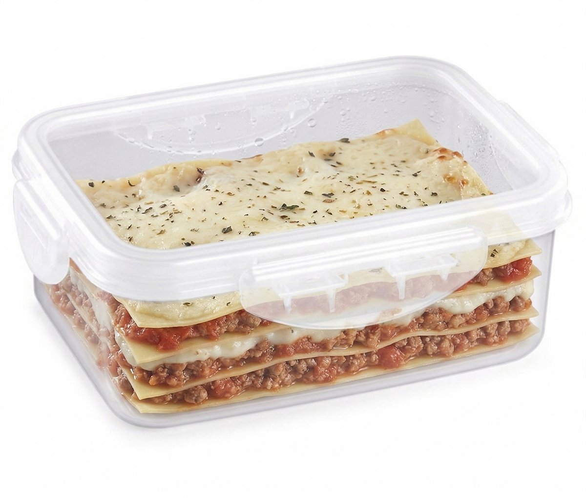 Plasticforte Vershoudbakje - voor vriezer en magnetron - 2 Liter - kunststof - voedsel - 24 x 16 x 7,5 cm